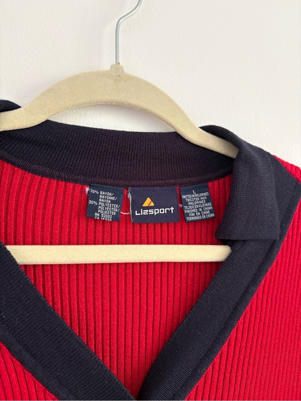 Vintage Lizsport Liz Claiborne Knit Short Sleeve Sweater Size Large - Picture 2 of 3